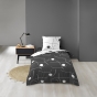 Housse de couette réversible 140 x 200 cm + 1 taie microfibre Sonate