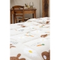 Couette imprimée 260 x 240 cm + 2 taies d'oreiller 60 x 60 cm coton imprimé pompon Multicolore