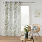 Rideau a oeillets 140 x 260 cm polyester/lin imprime Palmiflore