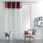 Voilage a oeillets 140 x 240 cm voile sablé + haut velours Blushy