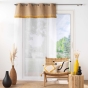 Lot de 2 Voilages a oeillets 140 x 240 cm voile sablé + jute Malory Jaune