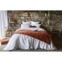 Bout de lit 90 x 200 cm velours de coton césar terracotta Orange