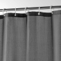 Rideau de douche+crochets 180 x 200 cm polyester uni yaline Anthracite