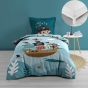 Pack housse de couette enfant 140 x 200 cm Moussaillon + drap housse 90 x 190 x 30 Blanc