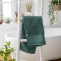 Serviette de toilette 50 x 90 cm éponge unie garance emeraude Vert foncé