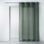Lot de 2 voilages a oeillets 140 x 240 cm effet lin tissé Zazy Kaki