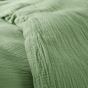 Housse de couette 260 x 240 cm en gaze de coton naturelle + 2 taies Vert olive