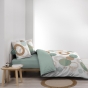 Housse de couette 260 x 240 cm coton 42 fils + 2 taies Bellaluna Blanc
