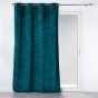 Rideau tamisant à oeillets 140 x 260 cm velours côtelé Casual Pétrole