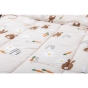 Couette imprimée 260 x 240 cm + 2 taies d'oreiller 60 x 60 cm coton imprimé pompon Multicolore