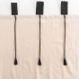 Lot de 2  Rideaux à passants en polycoton 140 x 240 cm + pompons Filine naturel