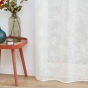 Panneau a oeillets 140 x 280 cm voile tisse applique karla Blanc