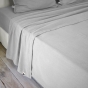 Drap plat 240 x 300 cm flanelle de coton chaude - Candice Gris clair