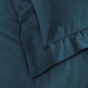 Taie d'oreiller 50 x 70 cm uni 57 fils lina  +point bourdon Bleu