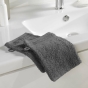2 gants de toilette 15 x 21 cm eponge unie tendresse Anthracite
