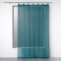 Voilage effet lin à anneaux 140 x 240 cm Linka bleu