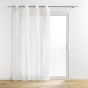Voilage a oeillets 140 x 240 cm aspect brillant Sunline Blanc/or