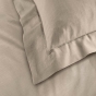 Taie d'oreiller 63 x 63 cm uni 57 fils lina  +point bourdon Sable