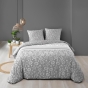 Housse de couette 240 x 220 cm réversible coton 57 fils + 2 taies Flavie