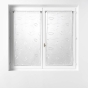 Paire droite passe tringle 2 x 60 x 90 cm voile sable brode hoops Blanc