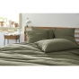Taie d'oreiller gaze de coton tissée 60 x 60 cm gaïa mix Romarin