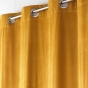 Rideau tamisant à oeillets 140 x 260 cm velours reflief Velouriane Jaune ocre