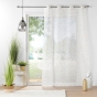 Voilage a oeillets 140 x 240 cm voile sablé  imprimé metallisé Flessia Or