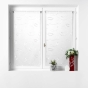Paire droite passe tringle 2 x 60 x 90 cm voile sable brode hoops Blanc