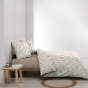 Pack housse de couette 220 x 240 cm Mareva + drap housse 140 x 190 Beige