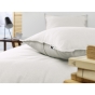 Drap housse flanelle chaude 140 x 190 cm Bonnet 30 cm  + 2 taies 63 x 63 Blanc