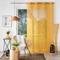 Voilage petite hauteur 140 x 180 cm voile sablé Sandra Jaune