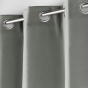 Lot de 2 Rideaux petite hauteur 135 x 180 cm isolant thermique microfibre Micropolar Gris