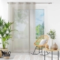 Lot de 2 Voilages à oeillets 140 x 240 cm liseré blanc Louise Beige