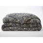 Housse de couette 240 x 220 cm double gaze de coton imprimée Capucine Bleu foncé