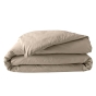 Housse de Couette Beige en Percale de Coton - Douceur et Élégance 260 x 240 cm