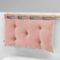 Tête de lit 5 boutons avec passants – 50 x 80 cm – Gaze de coton Gaïa Rose pêche