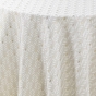 Nappe ronde (0) 180 cm polyester imprime metallise piana Naturel