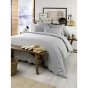 Housse de couette chaude en flanelle 240 x 220 cm Candice Gris chambré