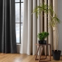 Lot de 2 Rideaux  à oeillets coupe froid 140 x 260 cm jacquard Polarine Anthracite