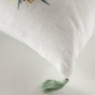 Coussin dehous. compr. pomp 45x45 cm polycoton imp metal papeete  des place Sauge
