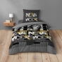 Pack housse de couette enfant 140 x 200 cm Big city + drap housse 90 x 190 Gris