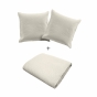 Couvre lit 2p mat.+2 hc 60x60 220 x 240 cm microfibre unie romane Naturel