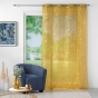Panneau a oeillets 140 x 280 cm voile sable imprime metallise belflor Jaune/or