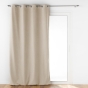 Lot de 2 rideaux à œillets isolant doublé polaire Jupiter Beige 140 x 260 cm
