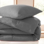 Pack Housse de couette 140 x 200 cm Gaze de coton + drap housse 90x190  Ardoise