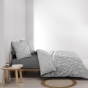 Housse de couette 240 x 220 cm réversible coton 57 fils + 2 taies Flavie
