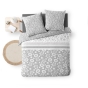 Housse de couette 240 x 220 cm réversible coton 57 fils + 2 taies Flavie