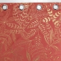 Rideau à oeillets grande hauteur 140 x 280 cm métalillisé Belflor Terracotta/Or