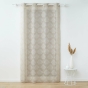 Voilage a oeillets 140 x 240 cm voile tissé appliqué Levita Taupe