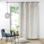 Rideau tamisant à oeillets 140 x 260 cm velours côtelé Casual Naturel